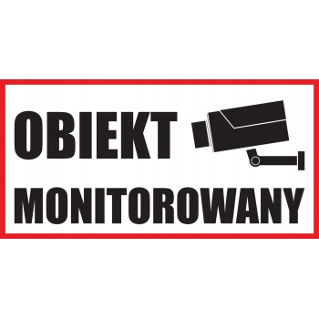 TABLICZKA OBIEKT MONITOROWANY 30x15cm