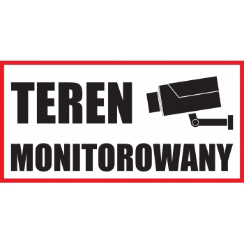 TABLICZKA TEREN MONITOROWANY 30x15cm