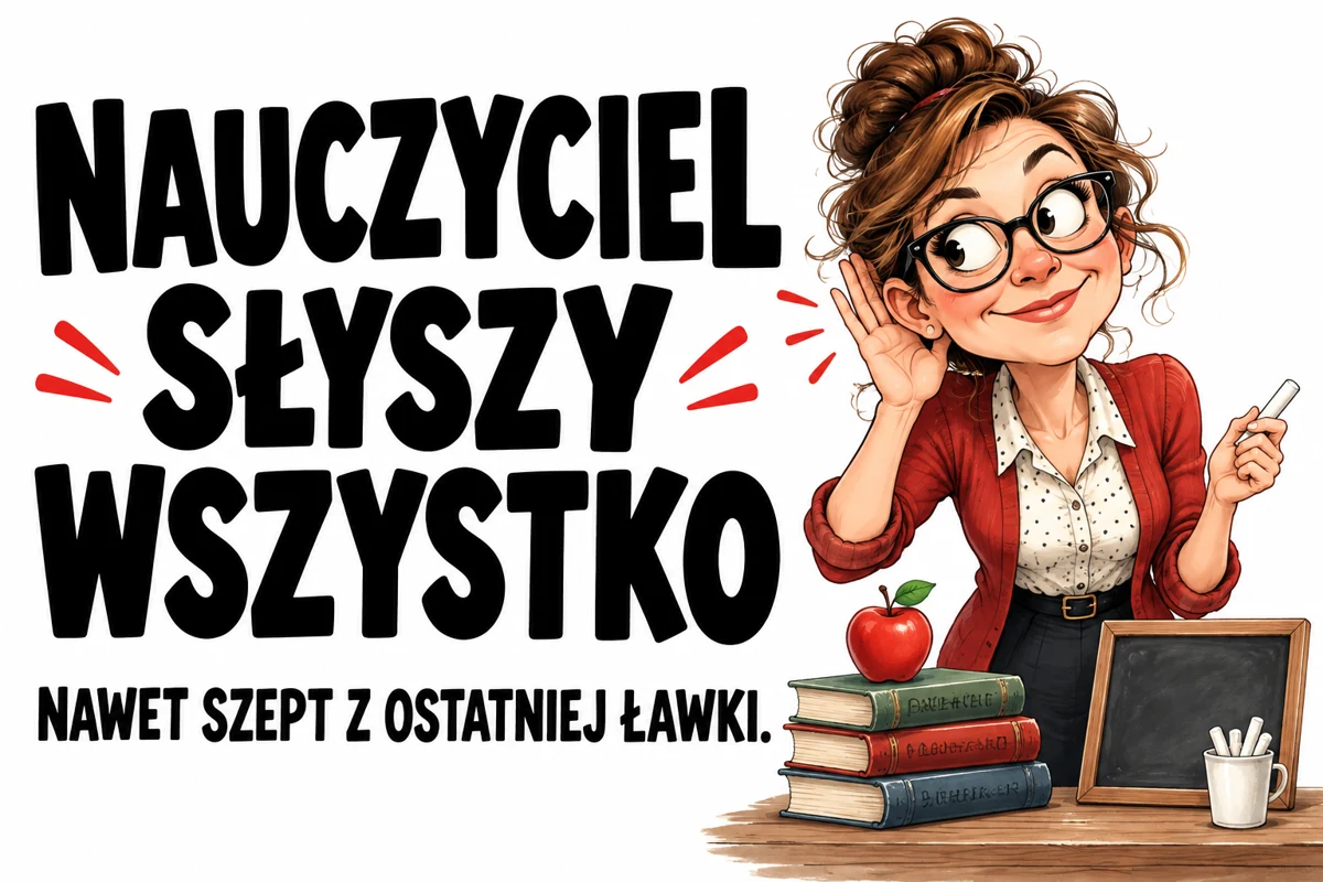 NAUCZYCIEL SŁYSZY WSZYSTKO — NAWET SZEPT Z OSTATNIEJ ŁAWKI.
