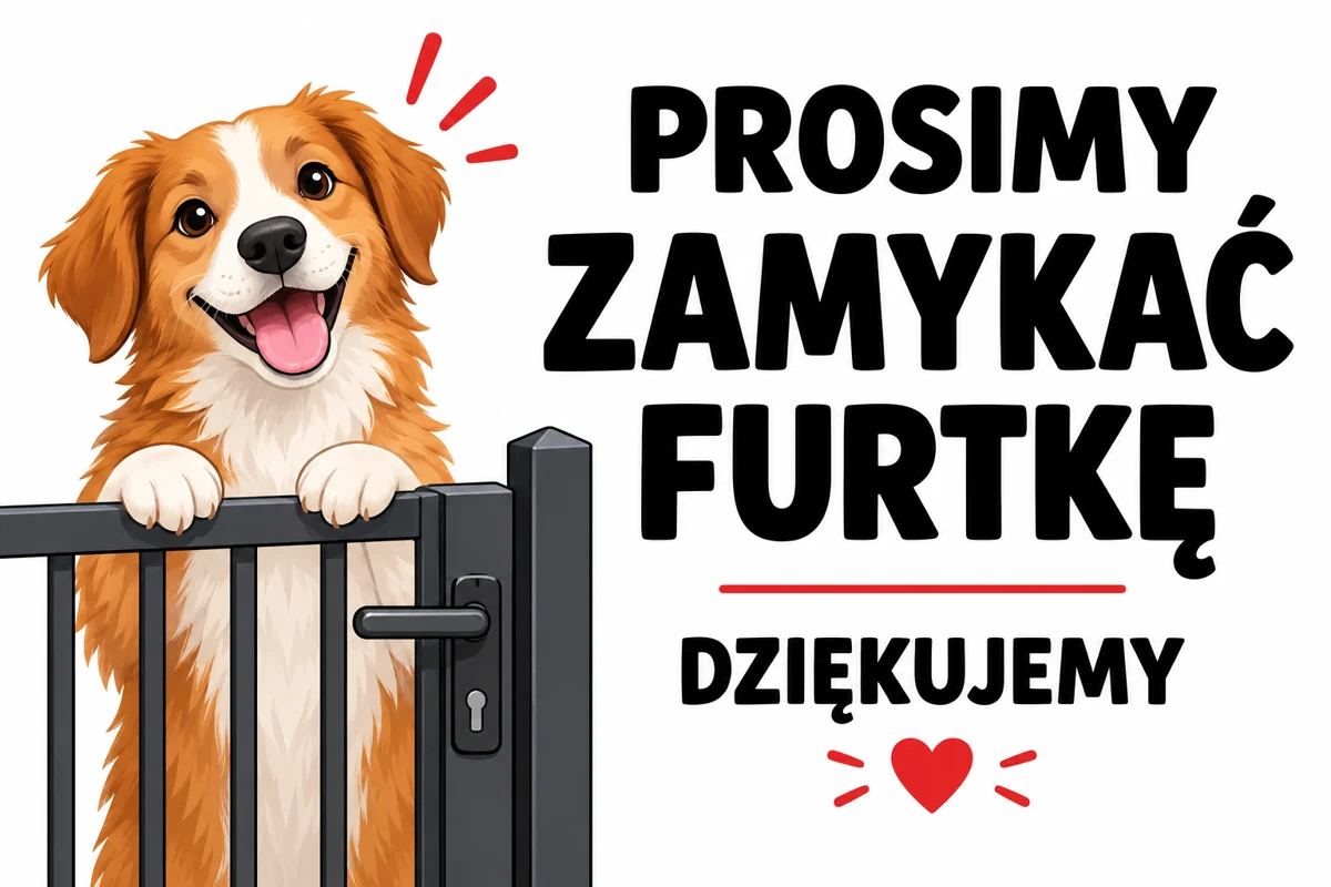 PROSIMY ZAMYKAĆ FURTKĘ — DZIĘKUJEMY