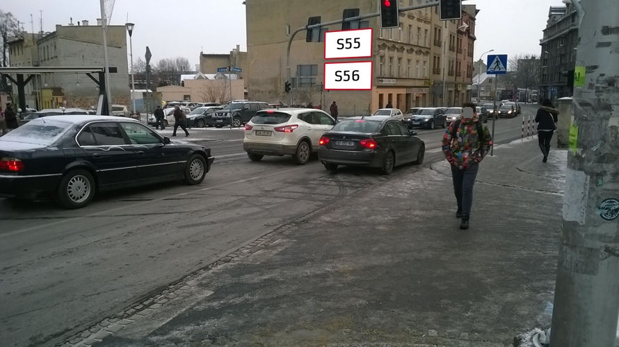 S55 — Świdnica · ul. Westerplatte – kierunek Dzierżoniów