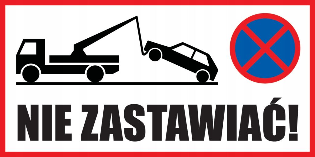 TABLICZKA NIE ZASTAWIAĆ 30 × 15 cm — podgląd produktu