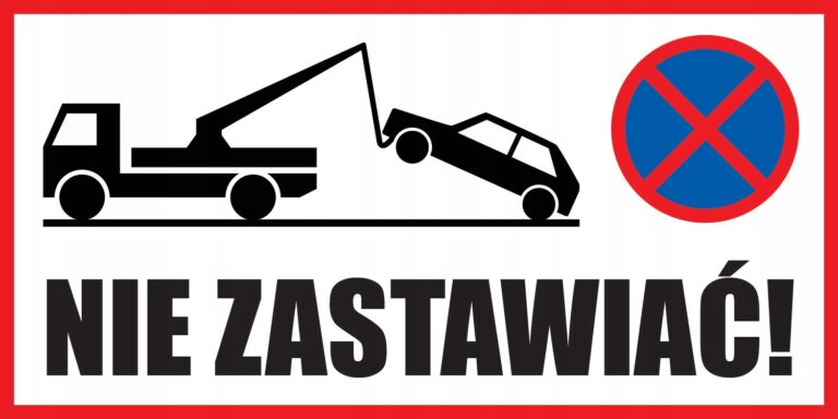 TABLICZKA NIE ZASTAWIAĆ 30 × 15 cm — podgląd produktu