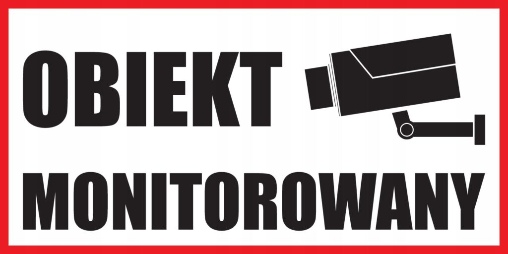 TABLICZKA OBIEKT MONITOROWANY 30 × 15 cm — podgląd produktu