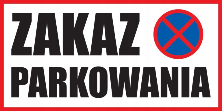 TABLICZKA ZAKAZ PARKOWANIA 30 × 15 cm — podgląd produktu