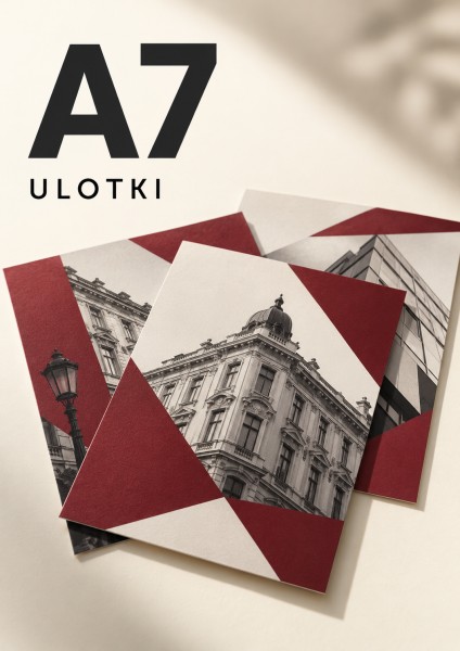 Ulotki standardowe A7 — 74 × 105 mm