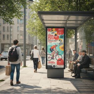 Citylight 120 × 180 cm (montaż + wydruk na papierze WB 150 g) — podgląd produktu