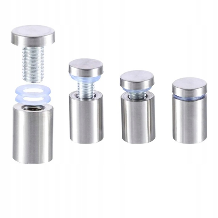 Dystans metalowy 25 × 12 mm — srebrny metaliczny — podgląd produktu