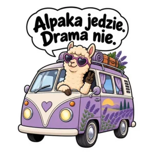 Magnes na auto — Alpaka jedzie. Drama nie. — 20 cm