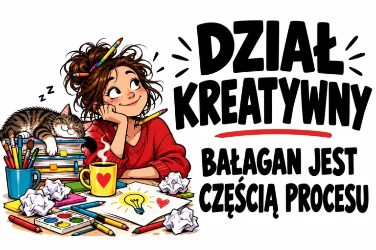 DZIAŁ KREATYWNY — BAŁAGAN JEST CZĘŚCIĄ PROCESU | tabliczka Bogler 30 × 20 cm