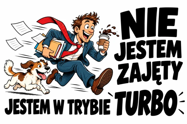NIE JESTEM ZAJĘTY — JESTEM W TRYBIE TURBO | tabliczka Bogler 30 × 20 cm