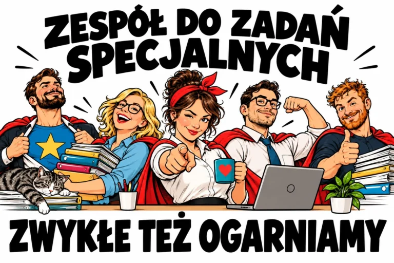 ZESPÓŁ DO ZADAŃ SPECJALNYCH — ZWYKŁE TEŻ OGARNIAMY | tabliczka Bogler 30 × 20 cm