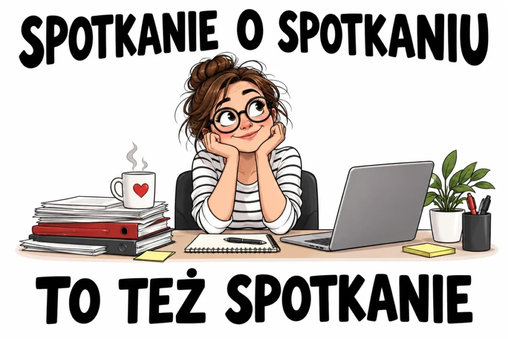 SPOTKANIE O SPOTKANIU — TO TEŻ SPOTKANIE | tabliczka Bogler 30 × 20 cm