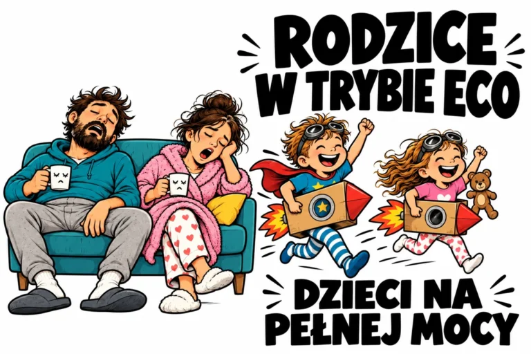 RODZICE W TRYBIE ECO — DZIECI NA PEŁNEJ MOCY | tabliczka Bogler 30 × 20 cm