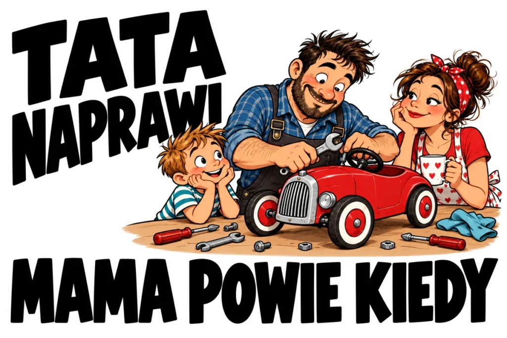 TATA NAPRAWI — MAMA POWIE KIEDY | tabliczka Bogler 30 × 20 cm