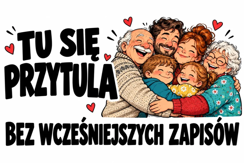 TU SIĘ PRZYTULA — BEZ WCZEŚNIEJSZYCH ZAPISÓW | tabliczka Bogler 30 × 20 cm