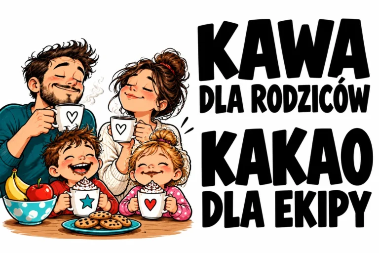 KAWA DLA RODZICÓW — KAKAO DLA EKIPY | tabliczka Bogler 30 × 20 cm