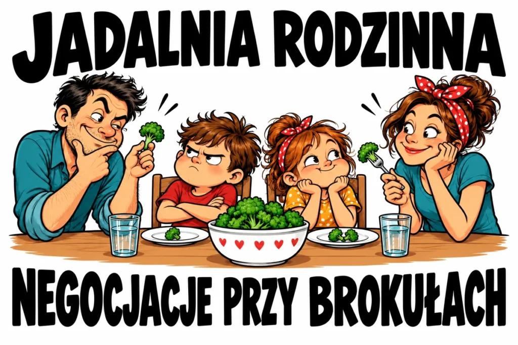 JADALNIA RODZINNA — NEGOCJACJE PRZY BROKUŁACH | tabliczka Bogler 30 × 20 cm