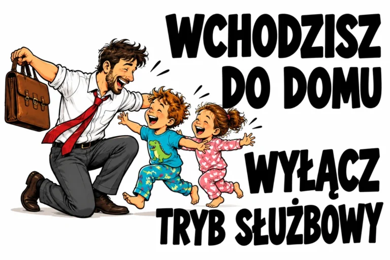 WCHODZISZ DO DOMU — WYŁĄCZ TRYB SŁUŻBOWY | tabliczka Bogler 30 × 20 cm