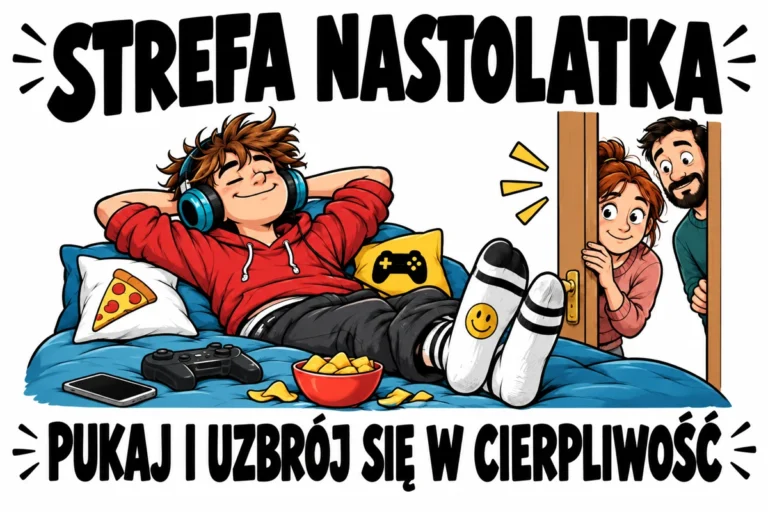 STREFA NASTOLATKA — PUKAJ I UZBRÓJ SIĘ W CIERPLIWOŚĆ | tabliczka Bogler 30 × 20 cm