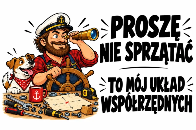 PROSZĘ NIE SPRZĄTAĆ — TO MÓJ UKŁAD WSPÓŁRZĘDNYCH | tabliczka Bogler 30 × 20 cm