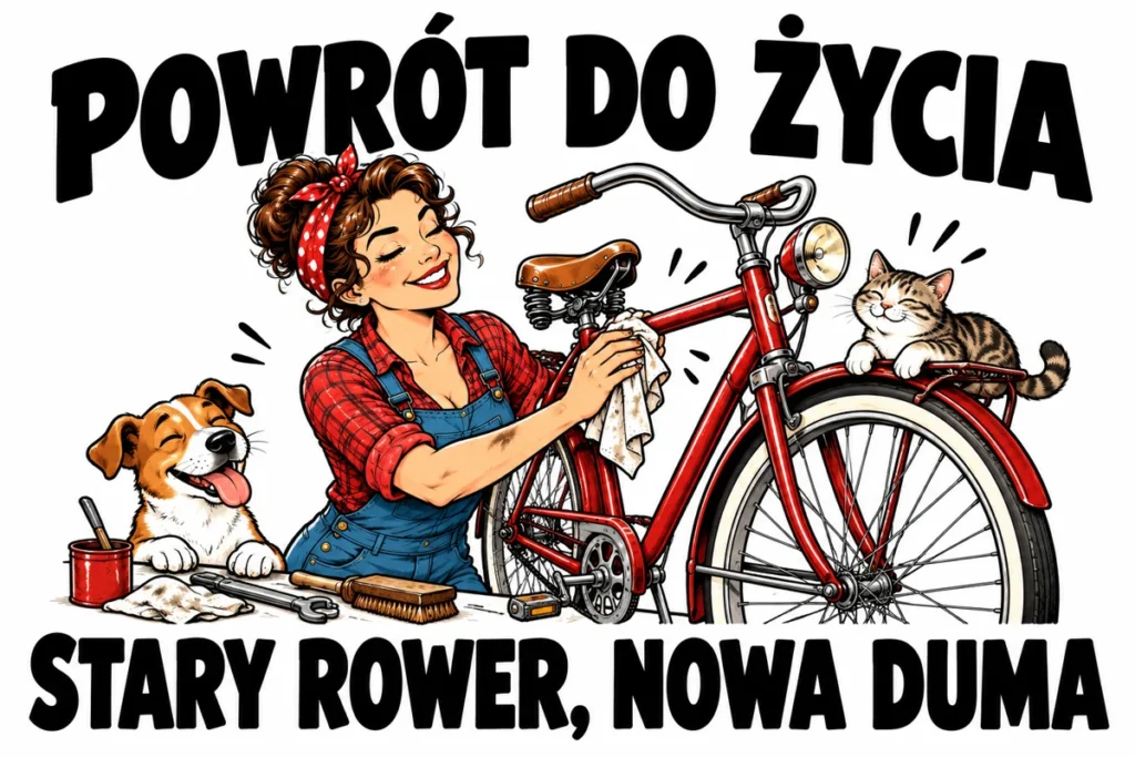 POWRÓT DO ŻYCIA — STARY ROWER, NOWA DUMA | tabliczka Bogler 30 × 20 cm