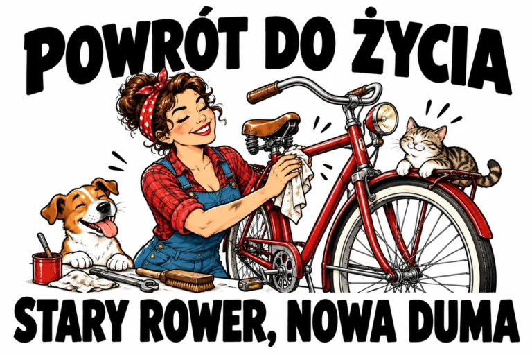 POWRÓT DO ŻYCIA — STARY ROWER, NOWA DUMA | tabliczka Bogler 30 × 20 cm