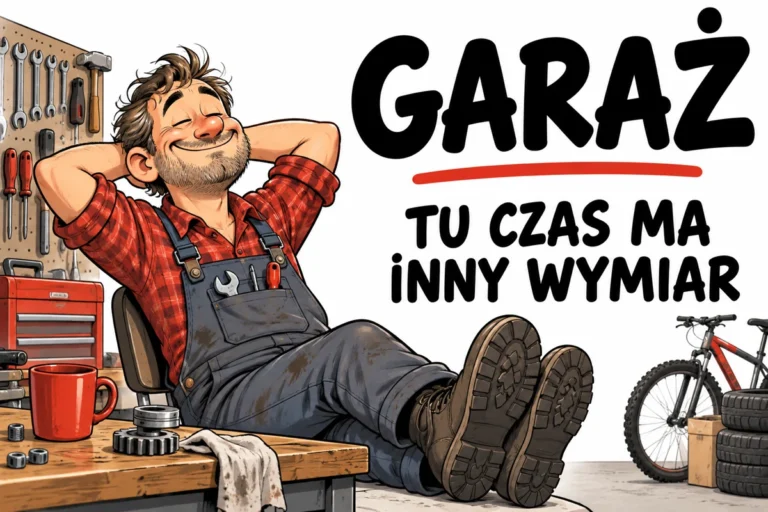 GARAŻ — TU CZAS MA INNY WYMIAR | tabliczka Bogler 30 × 20 cm