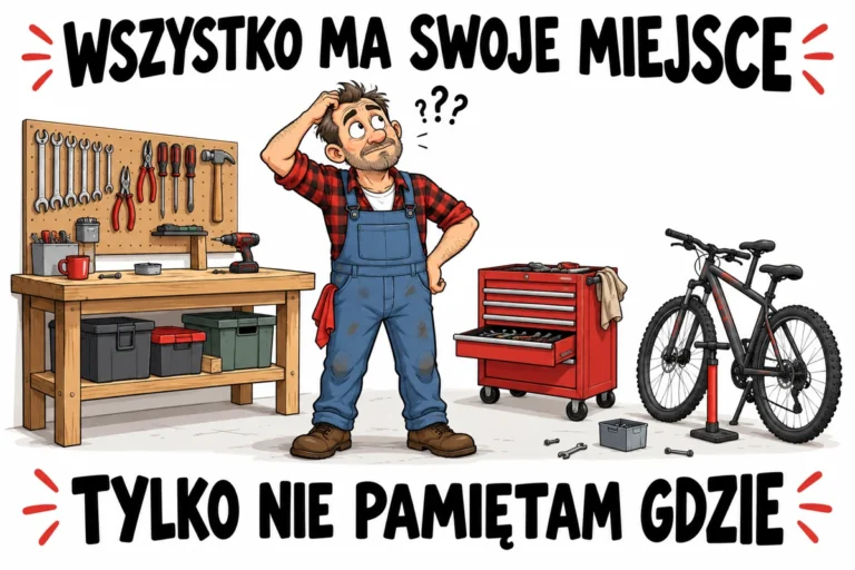 WSZYSTKO MA SWOJE MIEJSCE — TYLKO NIE PAMIĘTAM GDZIE | tabliczka Bogler 30 × 20 cm