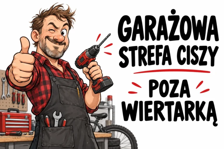GARAŻOWA STREFA CISZY — POZA WIERTARKĄ | tabliczka Bogler 30 × 20 cm