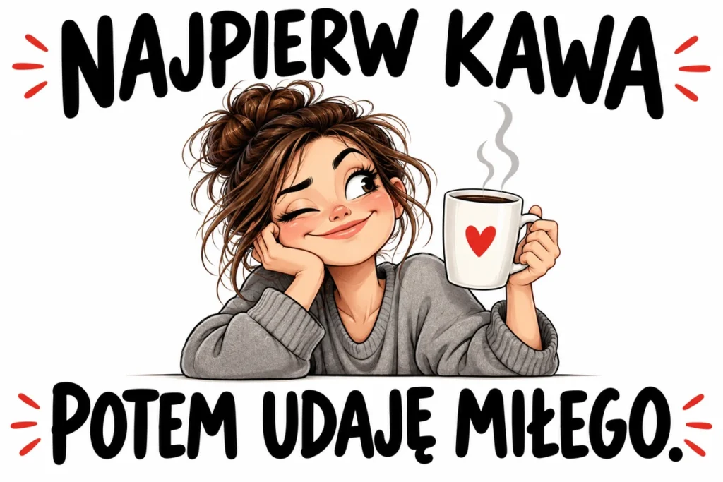 NAJPIERW KAWA — POTEM UDAJĘ MIŁEGO.