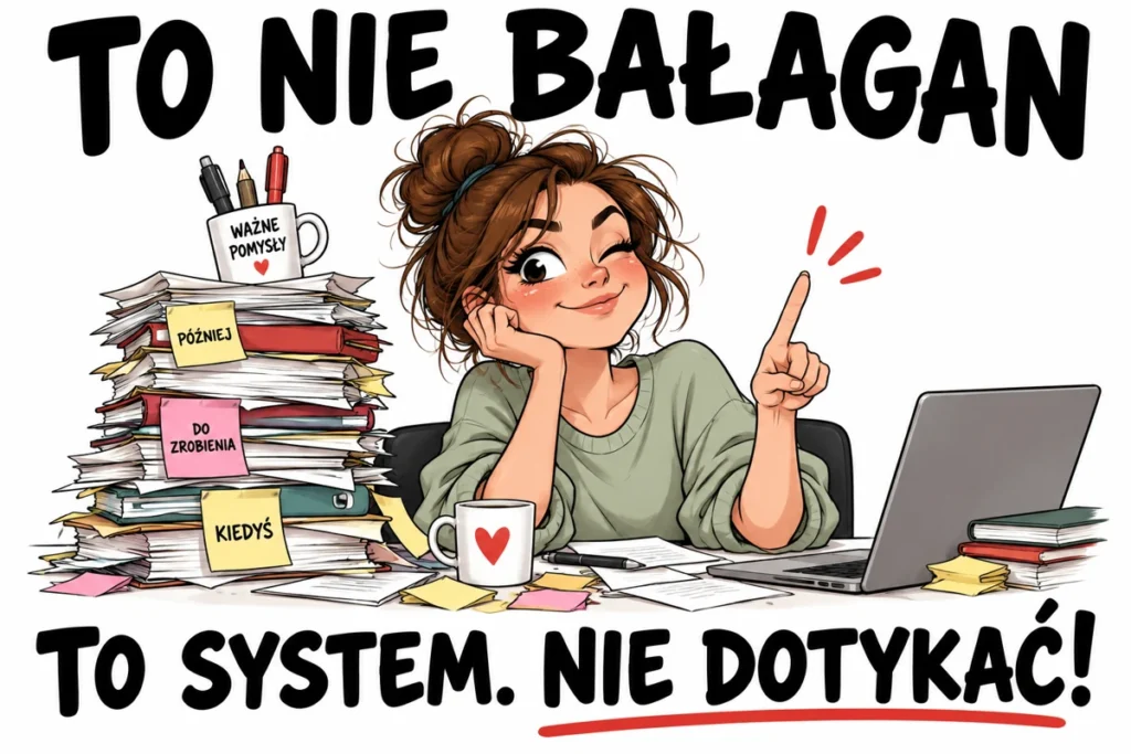 TO NIE BAŁAGAN — TO SYSTEM. NIE DOTYKAĆ!