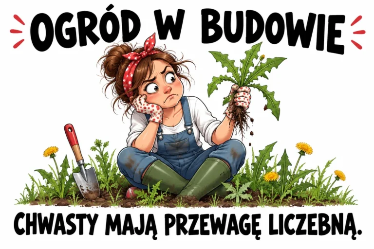 OGRÓD W BUDOWIE — CHWASTY MAJĄ PRZEWAGĘ LICZEBNĄ.