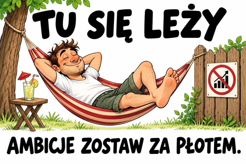 TU SIĘ LEŻY — AMBICJE ZOSTAW ZA PŁOTEM.