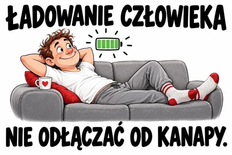 ŁADOWANIE CZŁOWIEKA — NIE ODŁĄCZAĆ OD KANAPY.