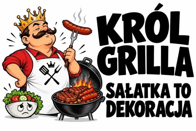 KRÓL GRILLA — SAŁATKA TO DEKORACJA | tabliczka Bogler 30 × 20 cm