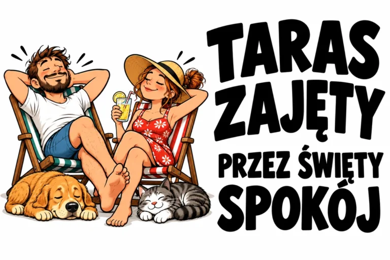 TARAS ZAJĘTY — PRZEZ ŚWIĘTY SPOKÓJ | tabliczka Bogler 30 × 20 cm