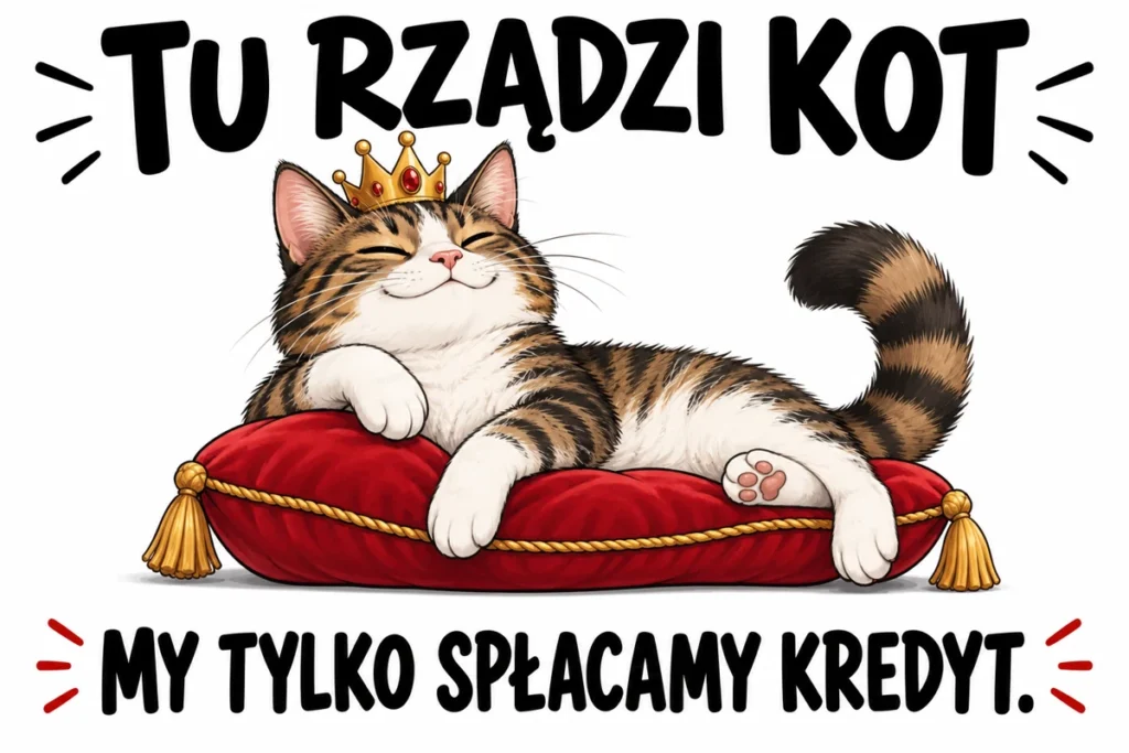 TU RZĄDZI KOT — MY TYLKO SPŁACAMY KREDYT.