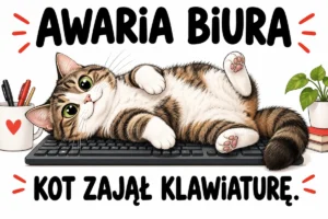 AWARIA BIURA — KOT ZAJĄŁ KLAWIATURĘ.