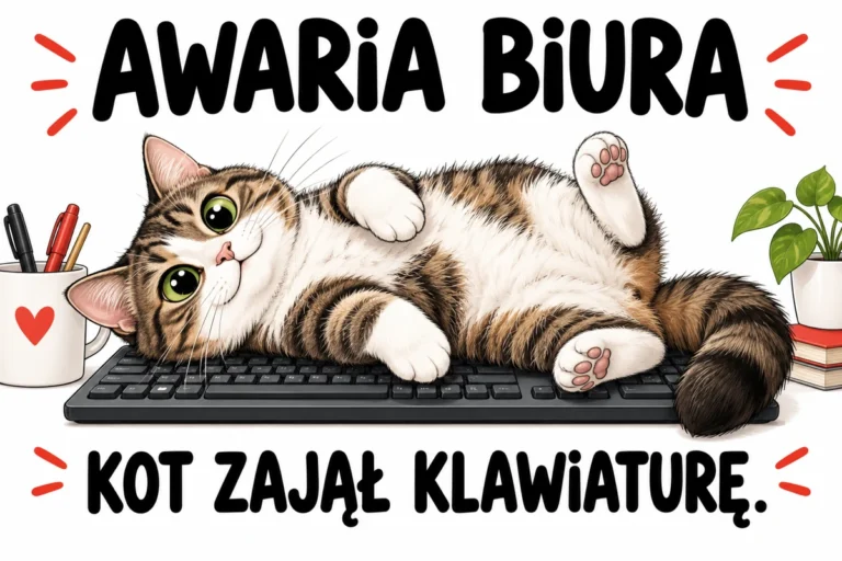 AWARIA BIURA — KOT ZAJĄŁ KLAWIATURĘ.