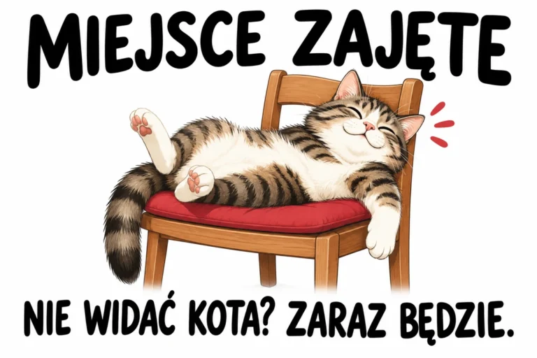 MIEJSCE ZAJĘTE — NIE WIDAĆ KOTA? ZARAZ BĘDZIE.