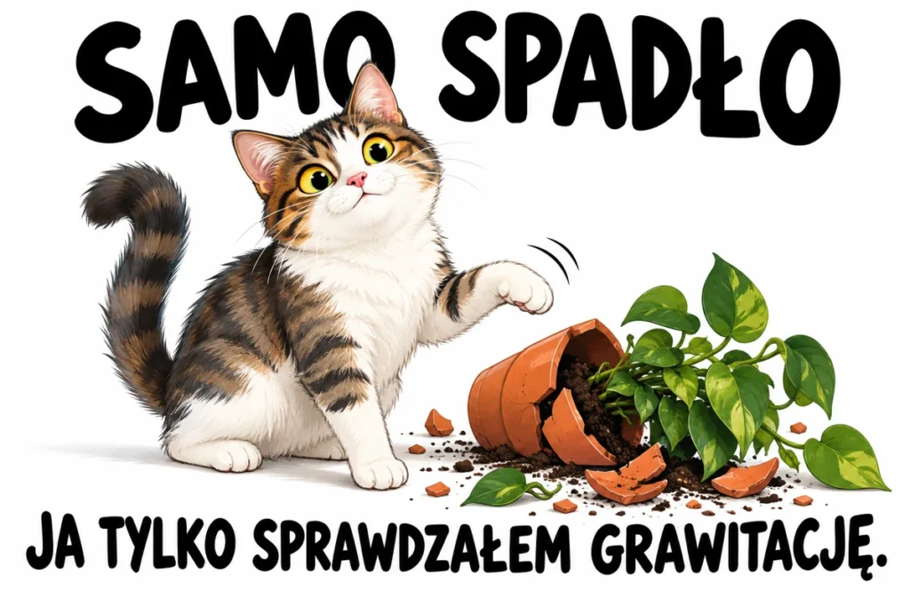 SAMO SPADŁO — JA TYLKO SPRAWDZAŁEM GRAWITACJĘ.