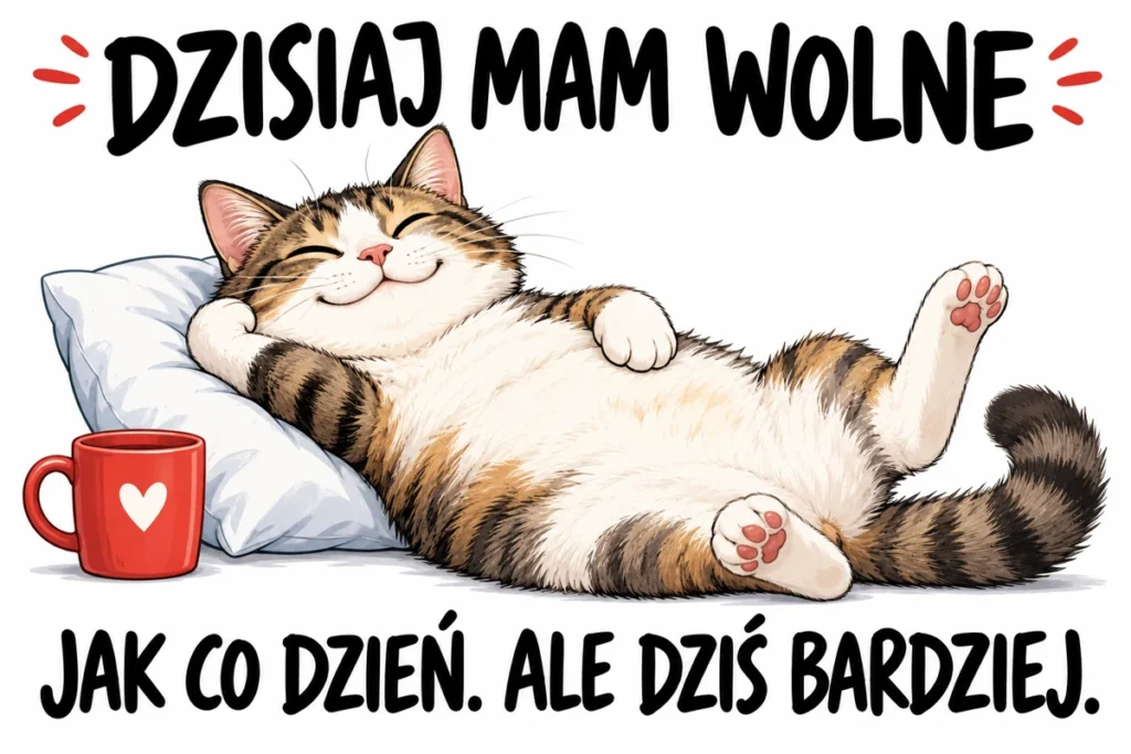 DZISIAJ MAM WOLNE — JAK CO DZIEŃ. ALE DZIŚ BARDZIEJ.