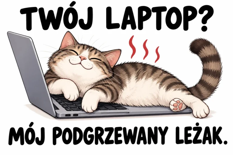 TWÓJ LAPTOP? — MÓJ PODGRZEWANY LEŻAK.