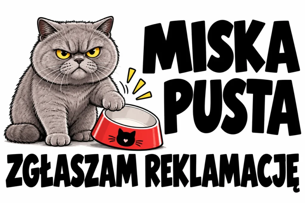 MISKA PUSTA — ZGŁASZAM REKLAMACJĘ | tabliczka Bogler 30 × 20 cm