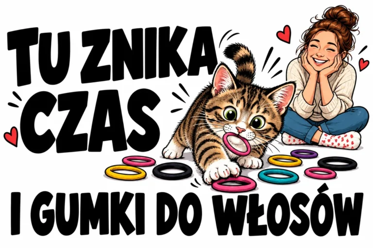 TU ZNIKA CZAS — I GUMKI DO WŁOSÓW | tabliczka Bogler 30 × 20 cm