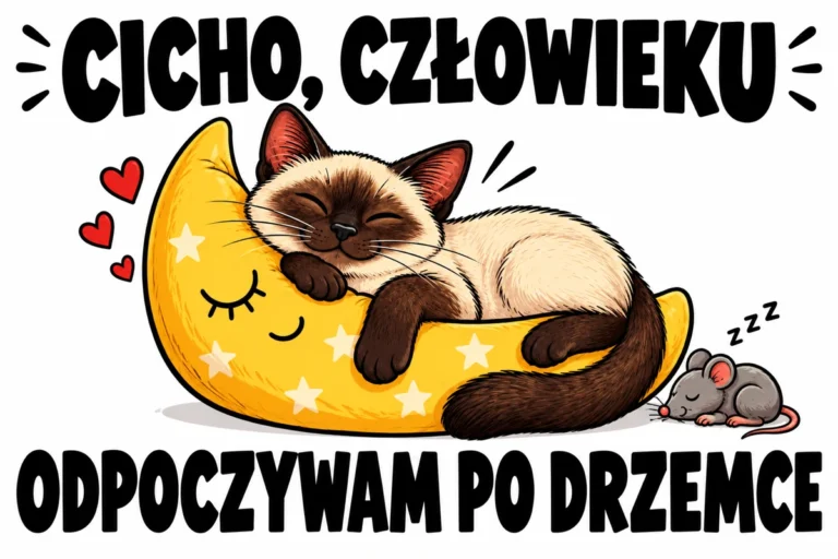 CICHO, CZŁOWIEKU — ODPOCZYWAM PO DRZEMCE | tabliczka Bogler 30 × 20 cm