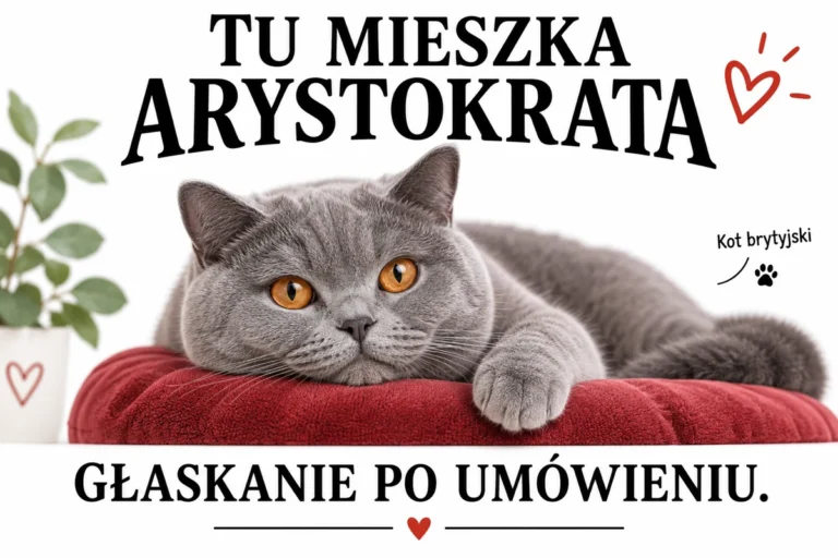 TU MIESZKA ARYSTOKRATA — GŁASKANIE PO UMÓWIENIU. | tabliczka Bogler 30 × 20 cm