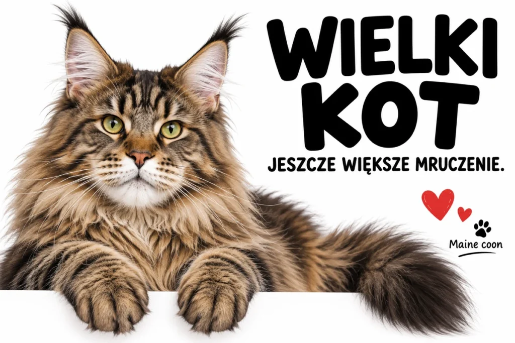 WIELKI KOT — JESZCZE WIĘKSZE MRUCZENIE. | tabliczka Bogler 30 × 20 cm