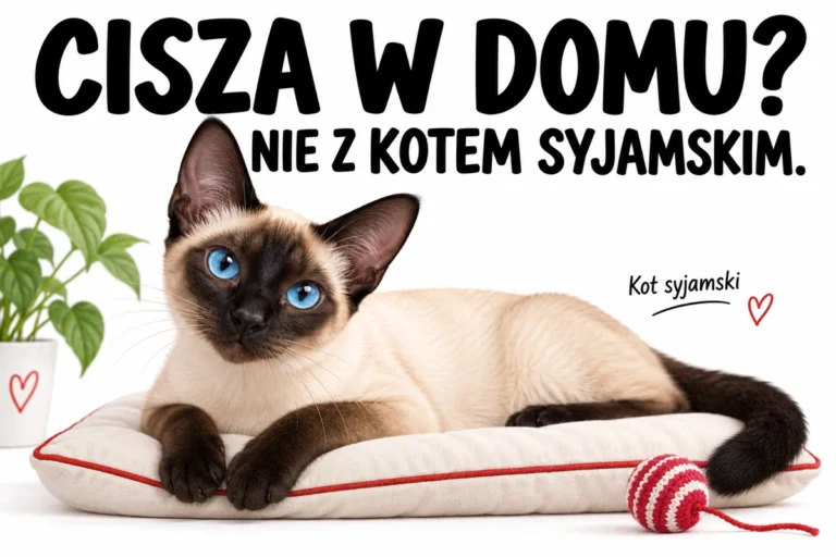 CISZA W DOMU? — NIE Z KOTEM SYJAMSKIM. | tabliczka Bogler 30 × 20 cm